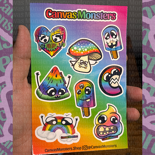 CANVAS MONSTERS STICKER SHEETS