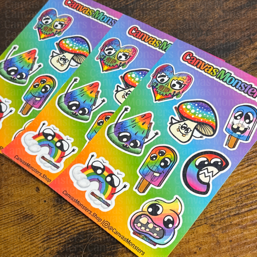 CANVAS MONSTERS STICKER SHEETS