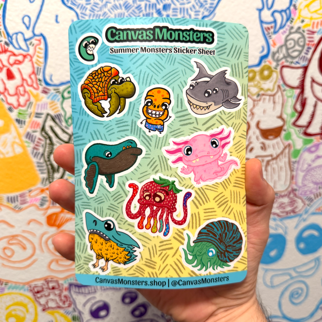 Summer Monsters Sticker Sheet