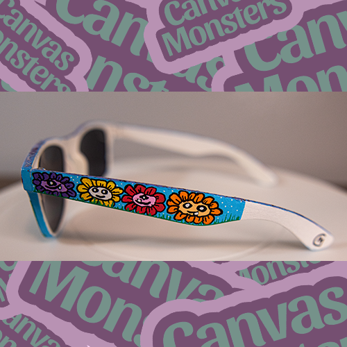 Custom Monster Theme Painted Sunglasses