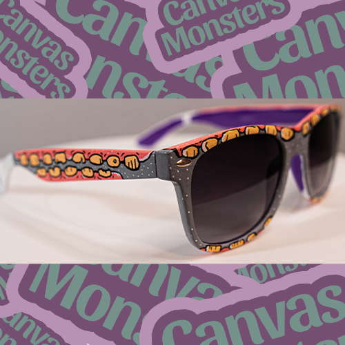 Custom Monster Theme Painted Sunglasses
