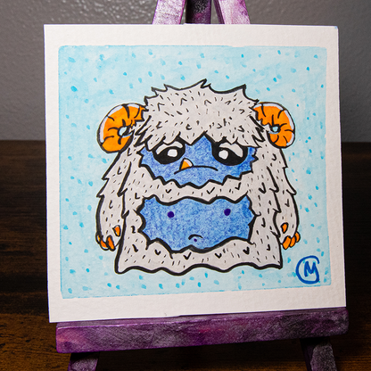 Eddie The Yeti - Watercolor Painting