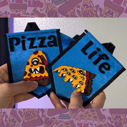 Pizza Is Life - Custom Felt Pennant Banner Trio