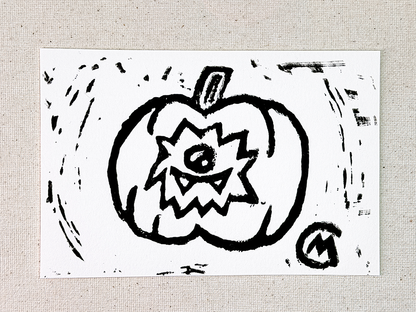 "Punkin" print stamped on white paper